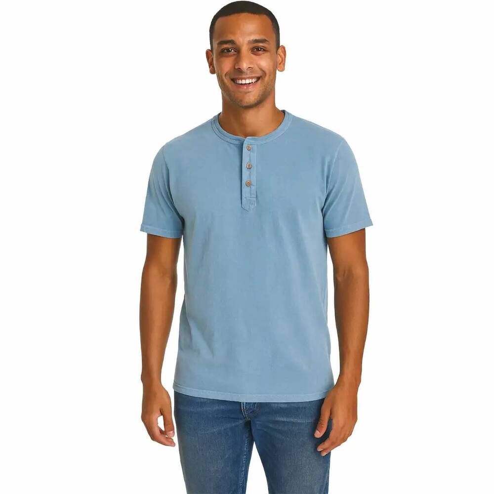 NEW AMERICAN HERITAGE henley top in light blue